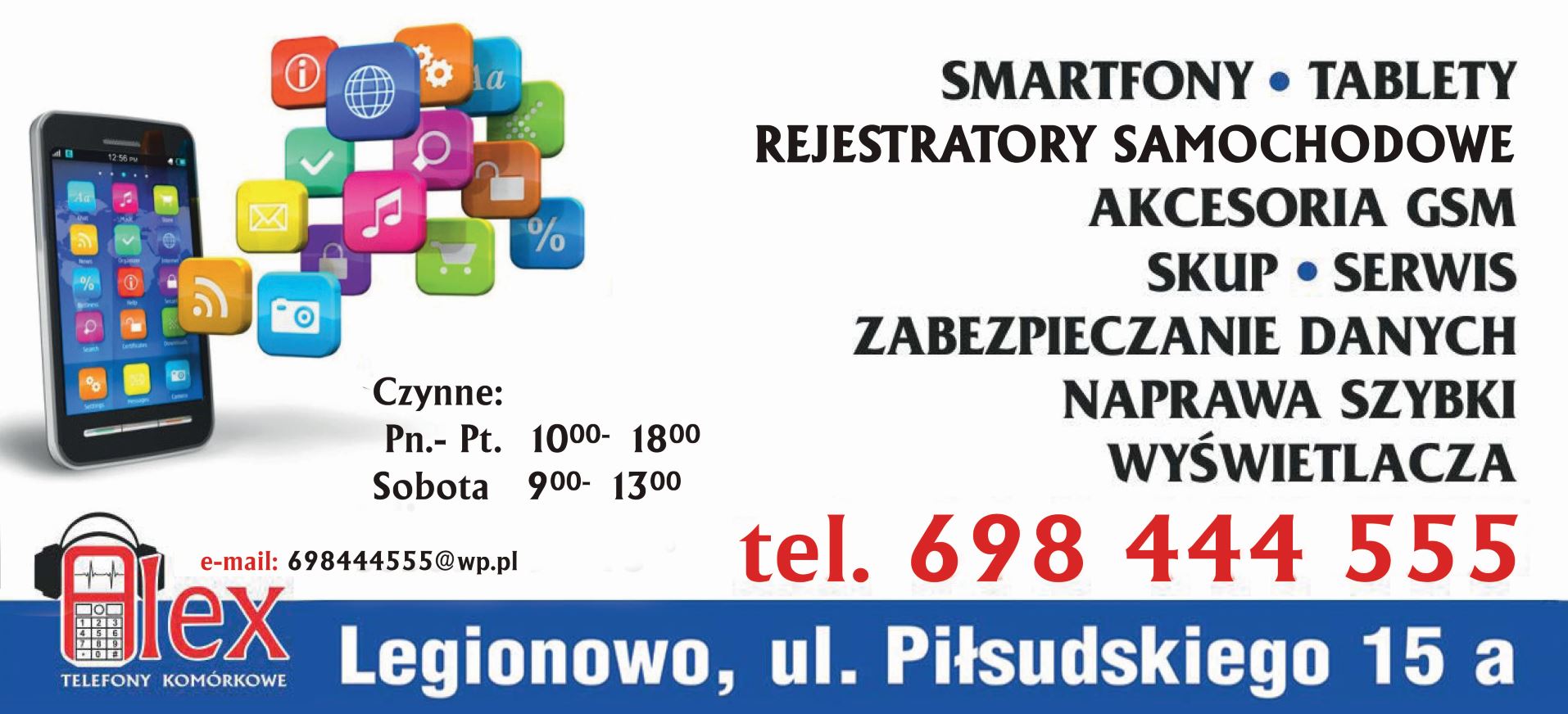ALEX TELEFONY KOMÓRKOWE - serwis telefonów komórkowych LEGIONOWO serwis telefonów komórkowych LEGIONOWO